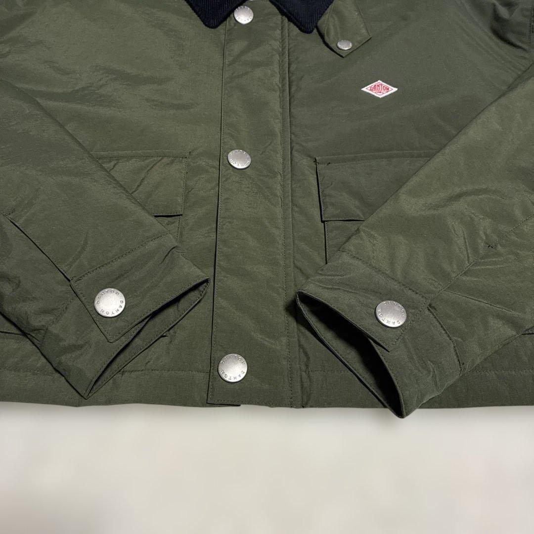 美品　DANTON ナイロンタフタショート　オリーブ ジャケッ36