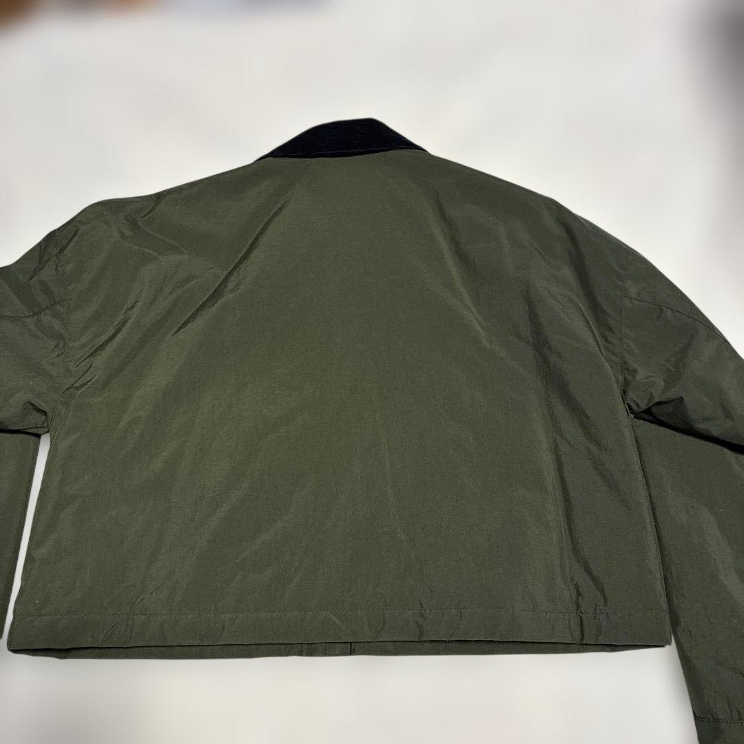 美品　DANTON ナイロンタフタショート　オリーブ ジャケッ36