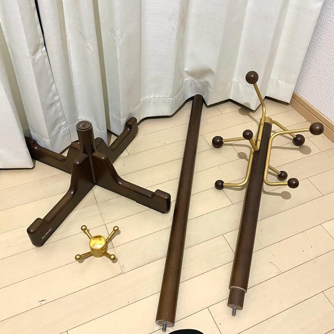 カリモク コートハンガー ポールハンガー 木製 帽子ラック ツリー