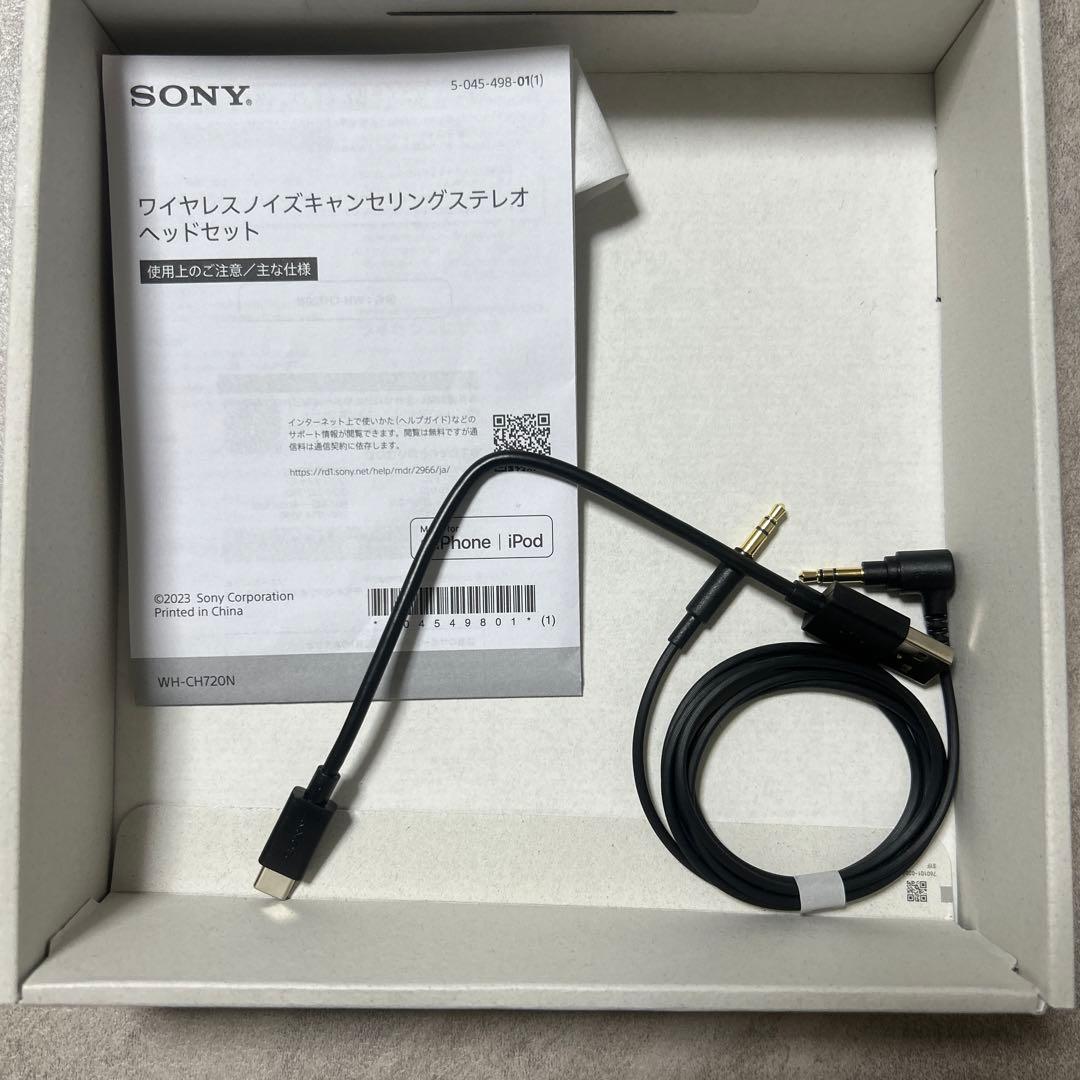 【美品】SONY WH-CH720N ワイヤレスヘッドホン ブラック