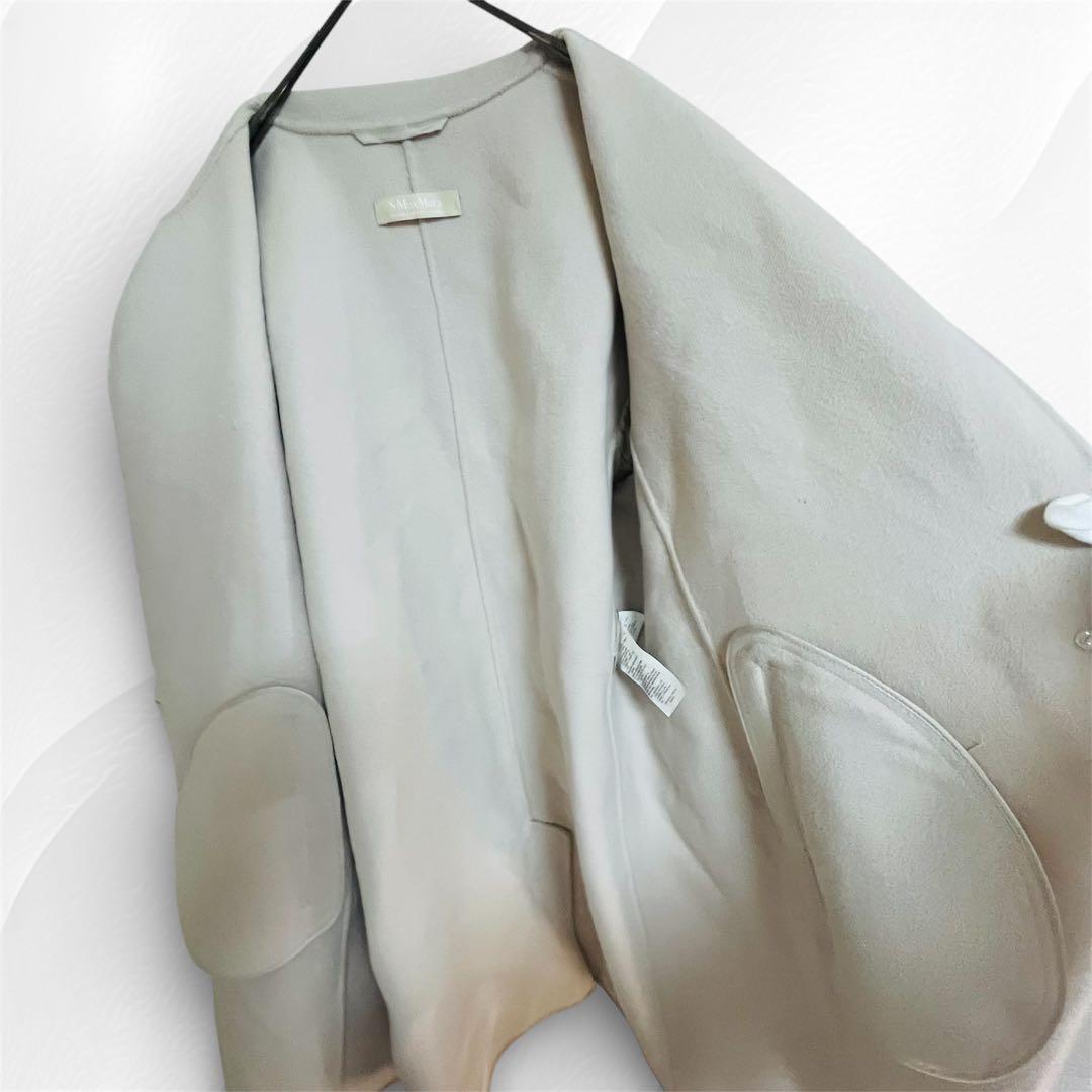 S Max Mara ウールコート ライトグレー 42