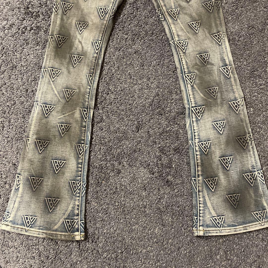 ‼️新作‼️VALABASAS バラバサス ロゴモノグラムスキニーフレアデニム 28