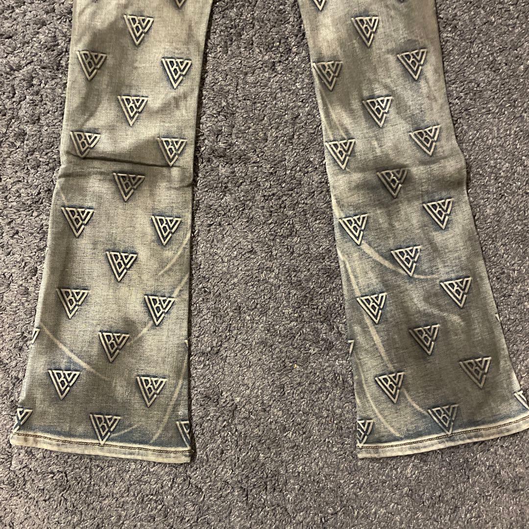 ‼️新作‼️VALABASAS バラバサス ロゴモノグラムスキニーフレアデニム 28