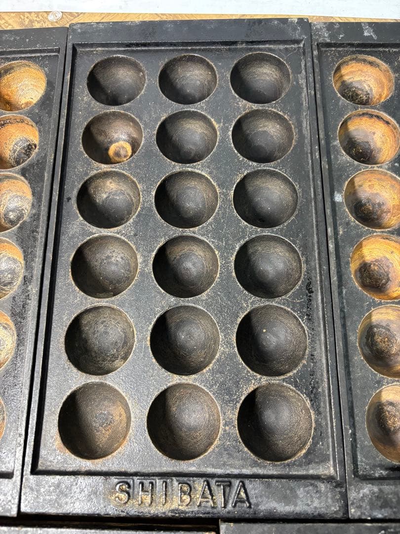◆たこ焼き◆鉄板7枚◆18個◆18穴◆業務用◆SHIBATA◆屋台◆鉄板のみ