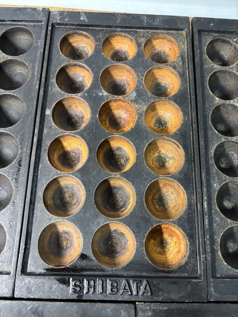 ◆たこ焼き◆鉄板7枚◆18個◆18穴◆業務用◆SHIBATA◆屋台◆鉄板のみ