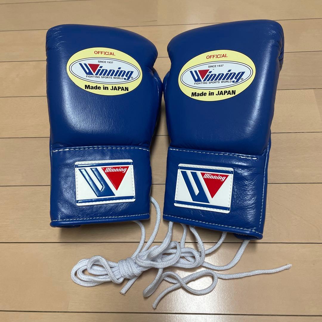 ベン様　新品即日発送 ウイニング 8オンスグローブ ブルー 牛皮革製