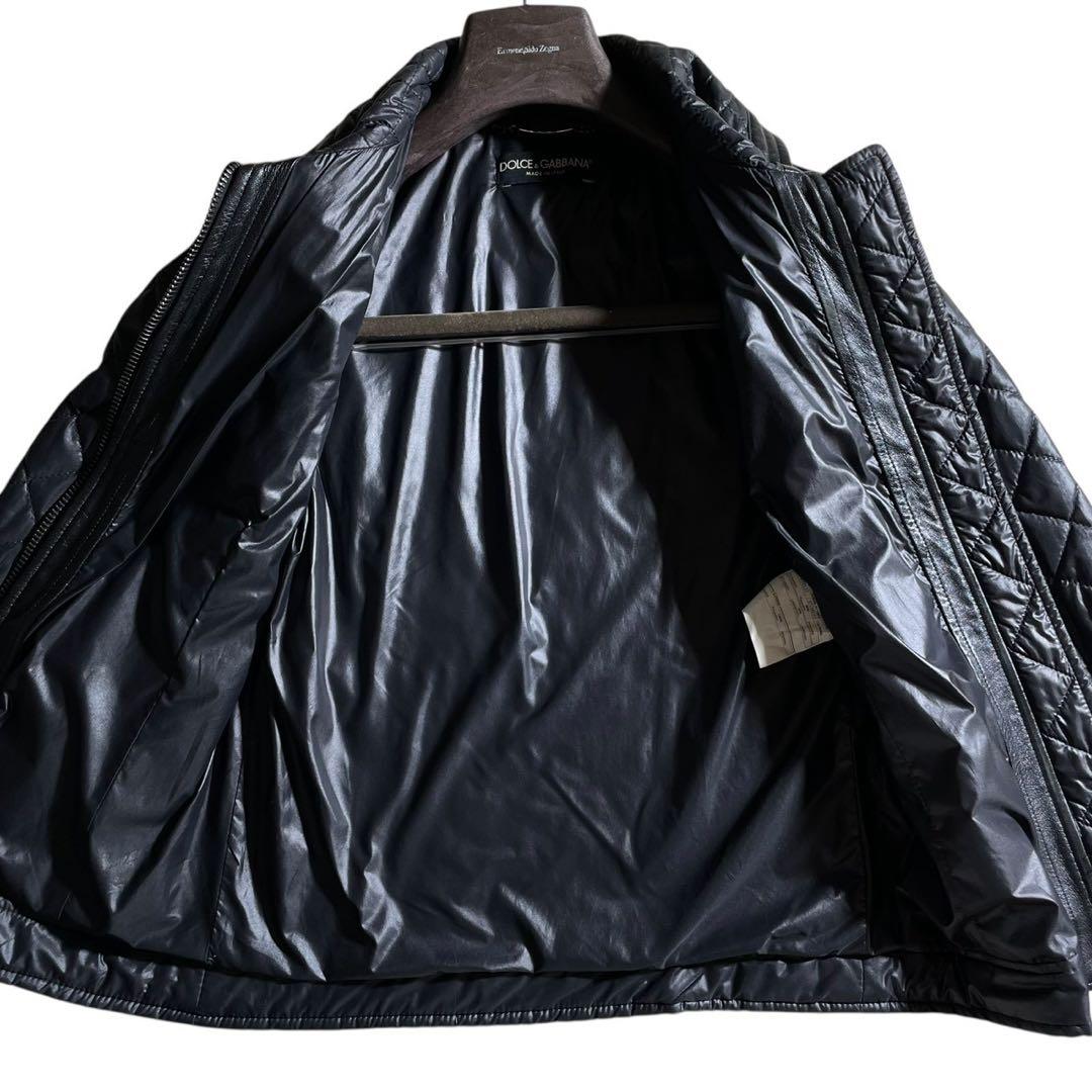 ①ドルチェ&ガッバーナ シングルライダース キルティング ブラック レディース
