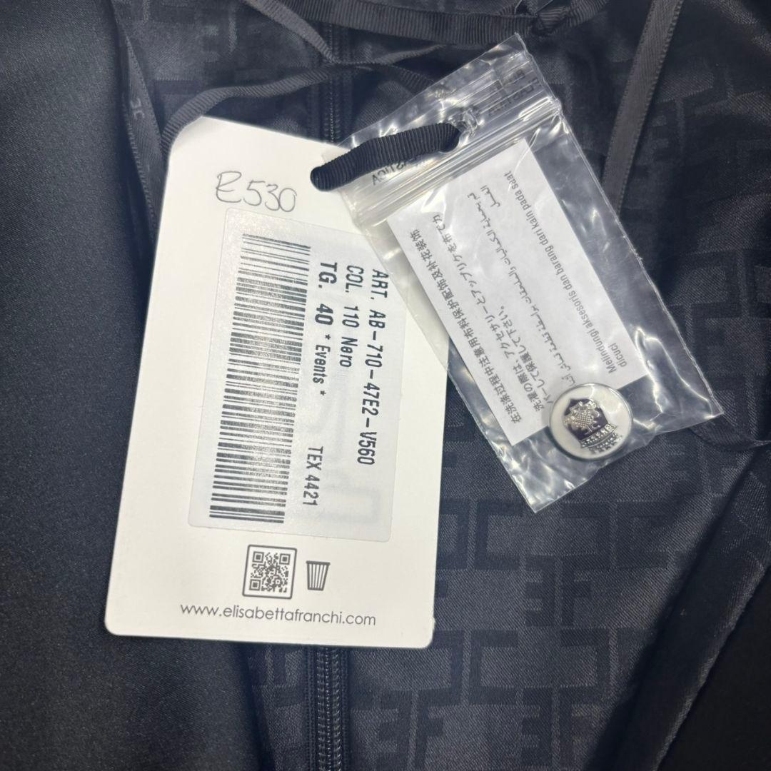 エリザベッタフランキ ミニ ドレス ブラック ミニフレア AB71047E2