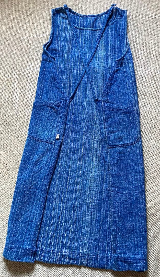 うさと　ノースリージャンパースカート　藍染