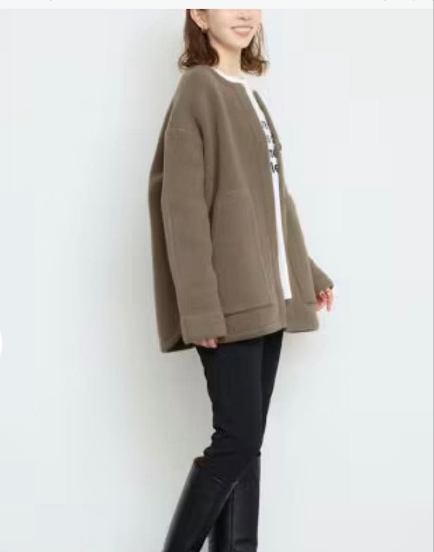 スローブイエナ　ダブルフェイスニットブルゾン