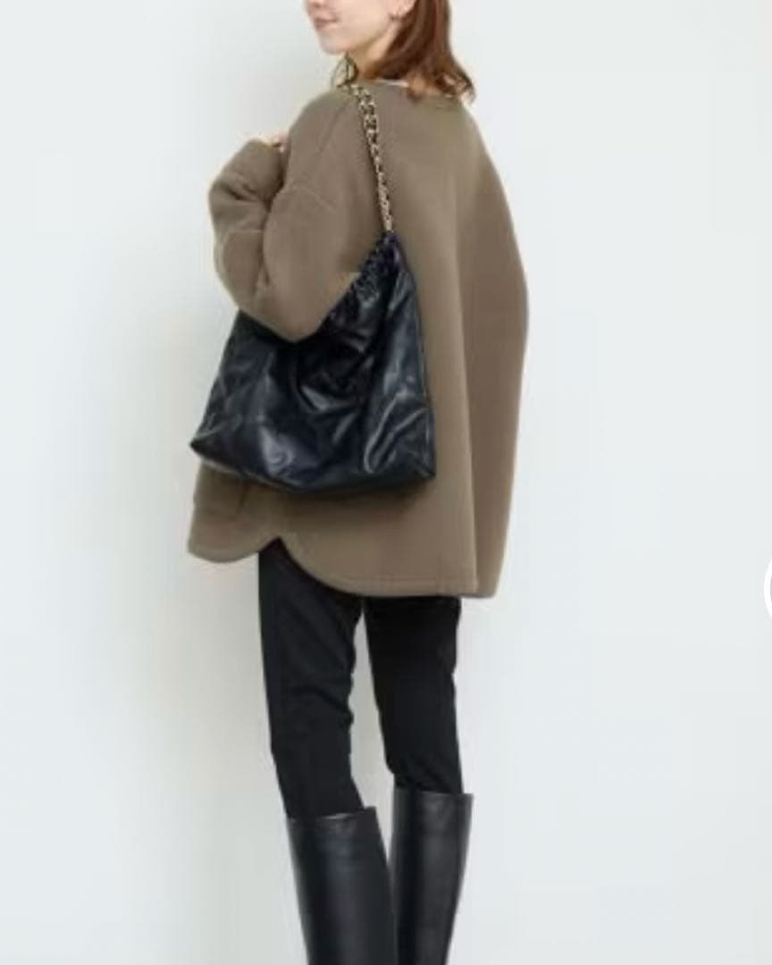 スローブイエナ　ダブルフェイスニットブルゾン