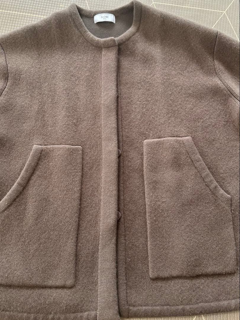 スローブイエナ　ダブルフェイスニットブルゾン