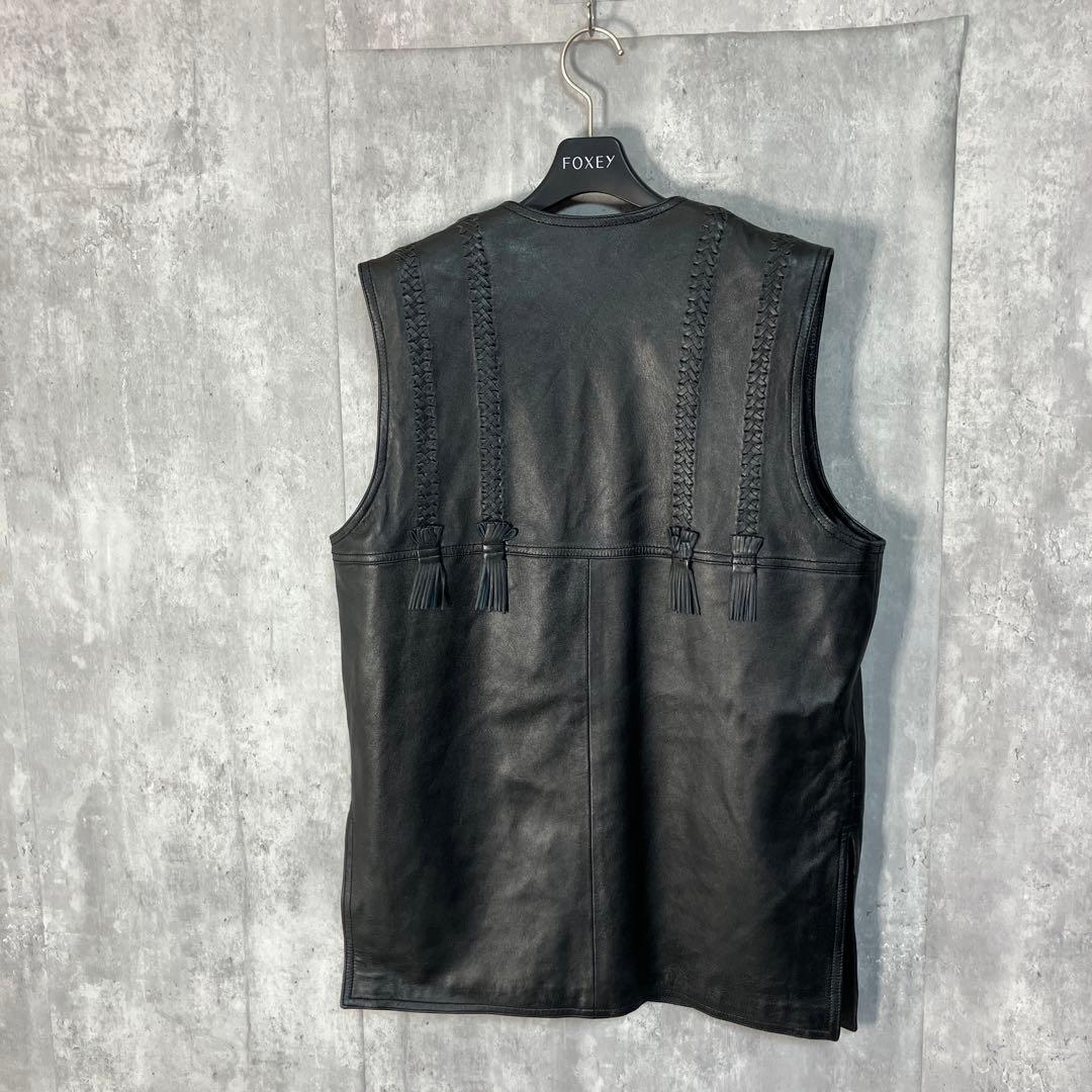 3点おまとめ vintage 本革 編み込み レザーベスト 古着