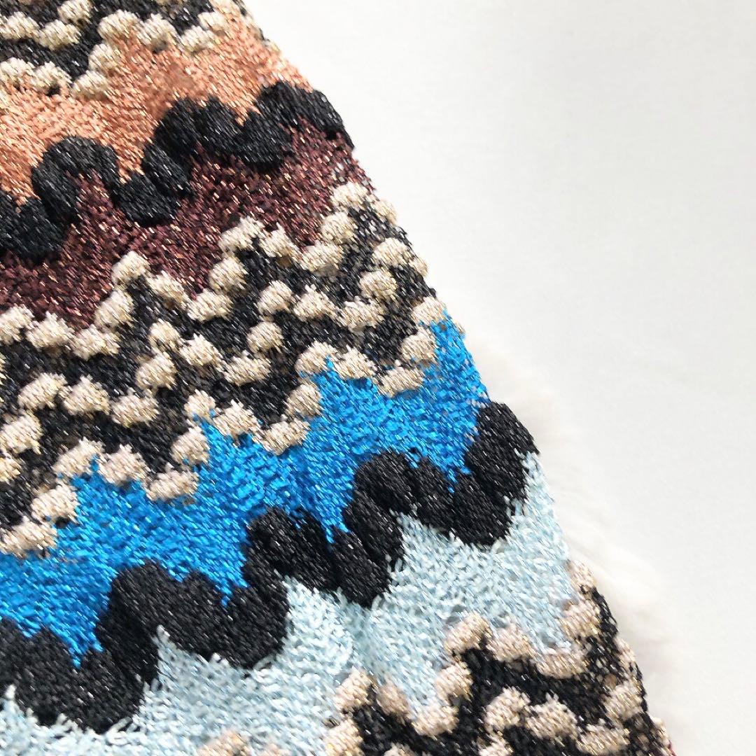 MISSONI*ミッソーニ　編込ボーダー柄ボレロ　カーディガン　イタリア製　40