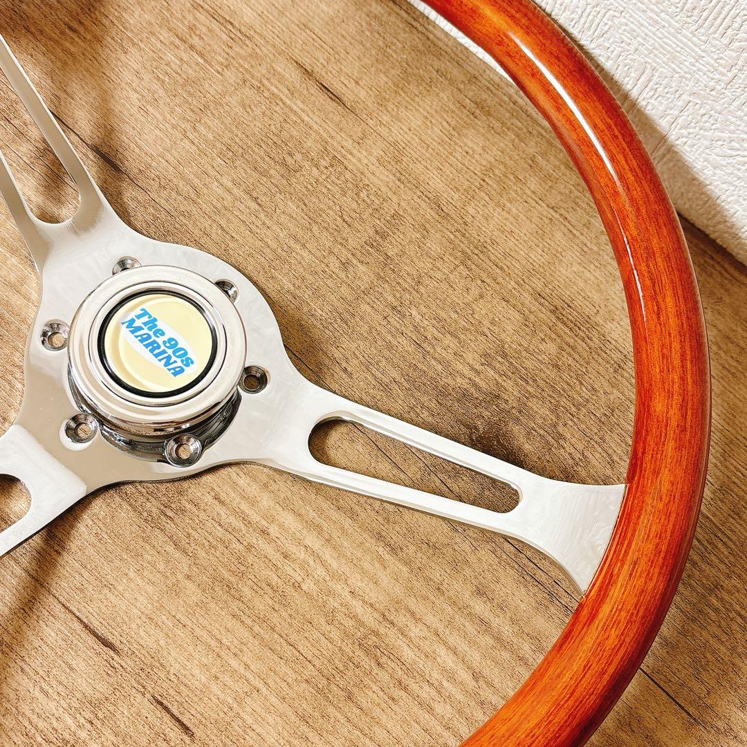 ウッドハンドル　ウッドステアリング　38cm アメリカン　USDM 旧車　など