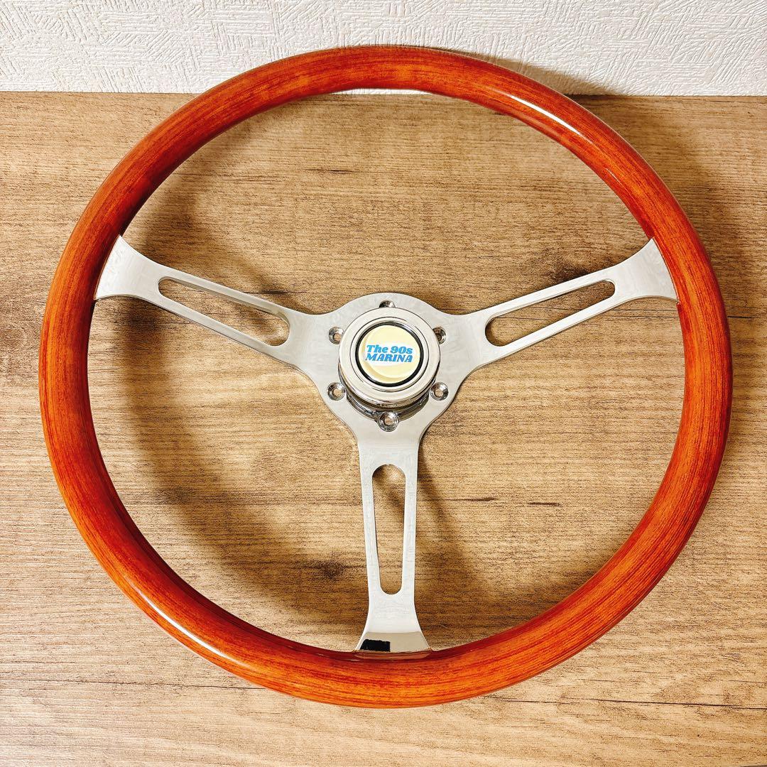 ウッドハンドル　ウッドステアリング　38cm アメリカン　USDM 旧車　など