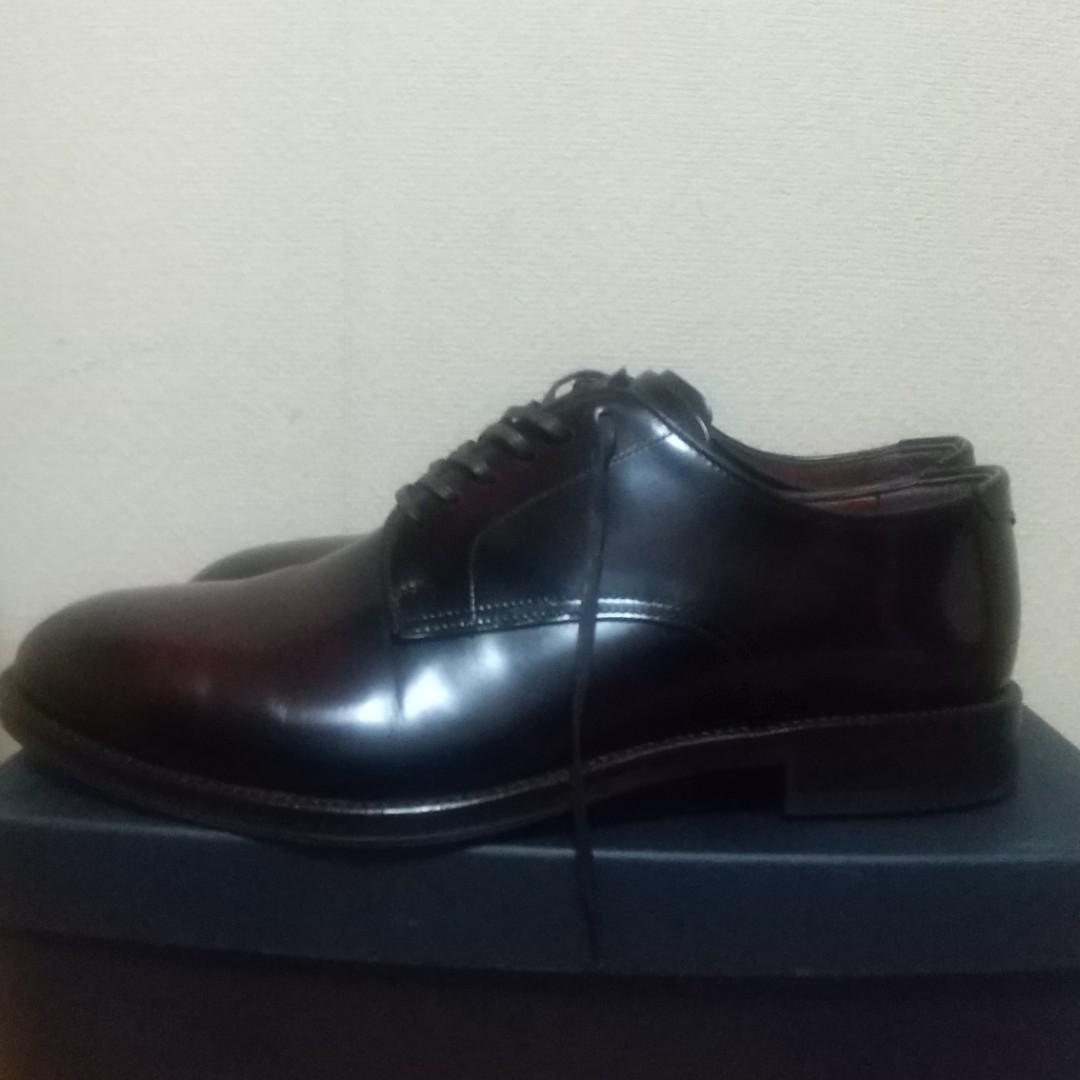 BEAMS HEART ガラスレザー 外羽根 プレーントゥー