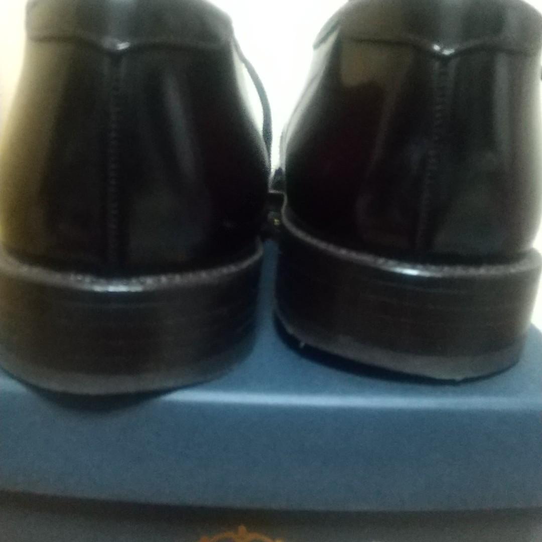 BEAMS HEART ガラスレザー 外羽根 プレーントゥー