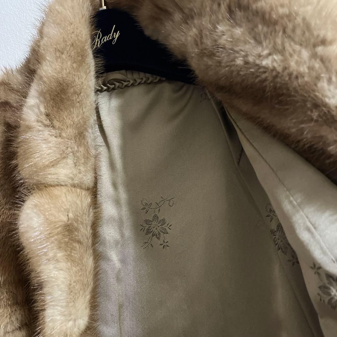 お安い価格★ ミンク リアルファー 毛皮 高級コート 11号 極美品