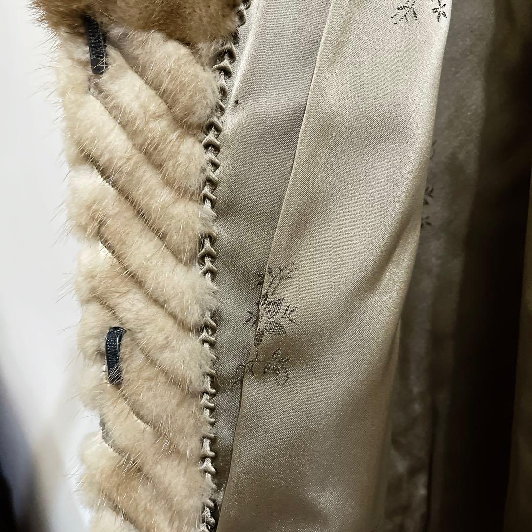 お安い価格★ ミンク リアルファー 毛皮 高級コート 11号 極美品