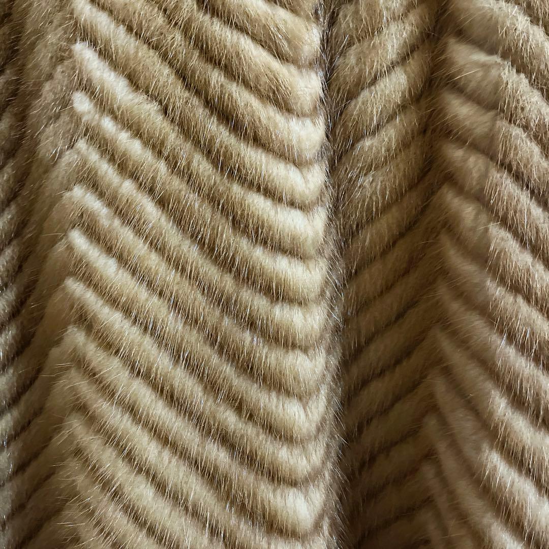 お安い価格★ ミンク リアルファー 毛皮 高級コート 11号 極美品