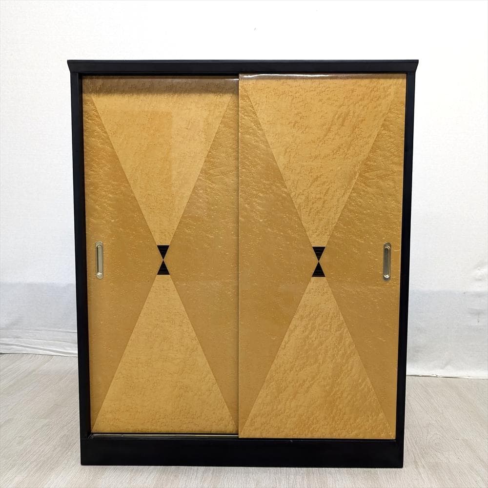 バーズアイメープル　引戸　下駄箱　キャビネット　シューズボックス　シューズラック