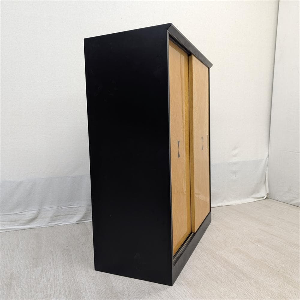 バーズアイメープル　引戸　下駄箱　キャビネット　シューズボックス　シューズラック