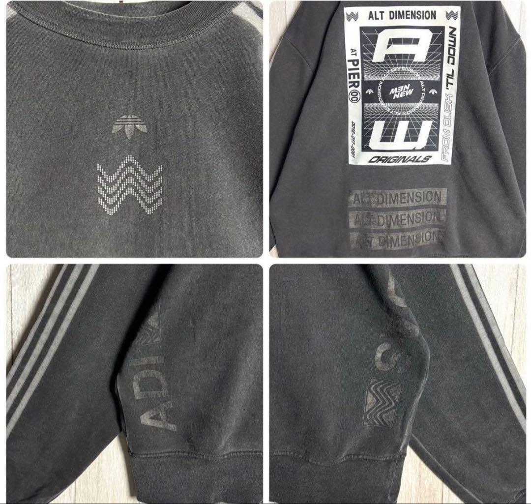 アレキサンダーワン×アディダス 両面ロゴ スウェット　トレンド短丈