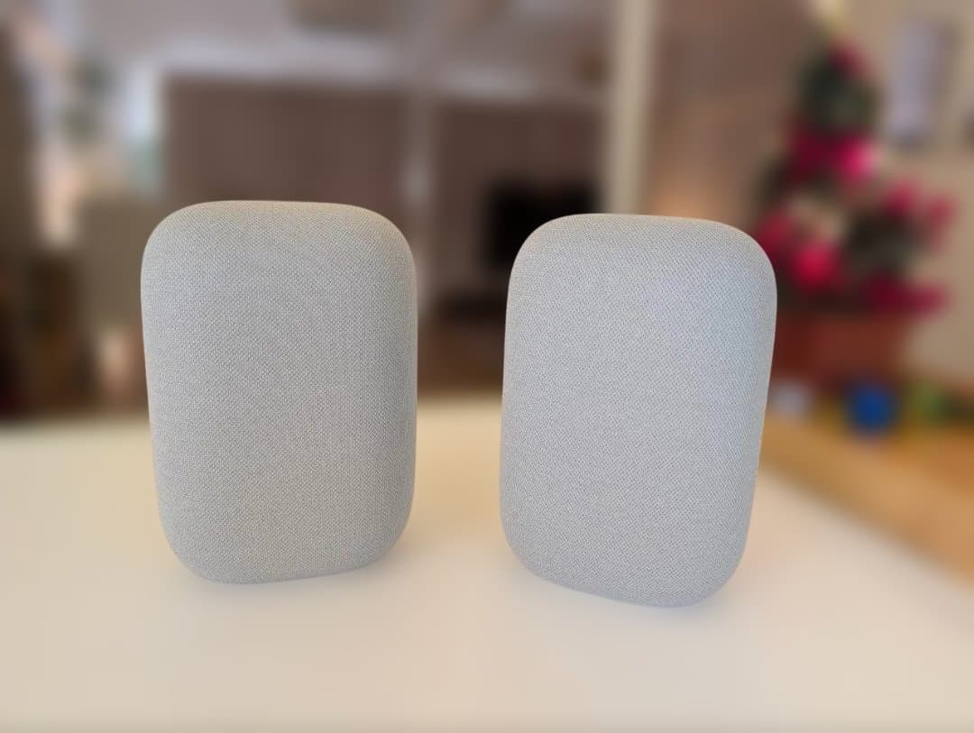 Google Nest Audio スマートスピーカー Chalk X2 SET