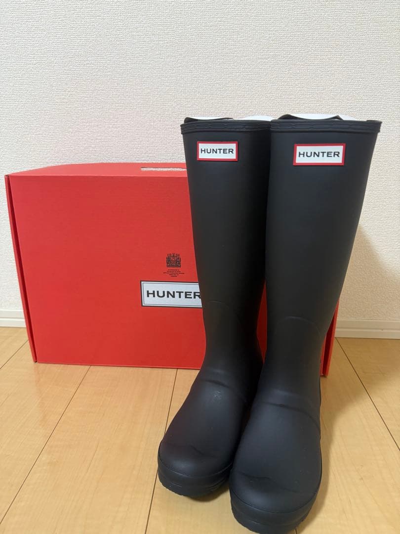 新品・未使用品　HUNTER ブラック ロングブーツ　UK5 24cm