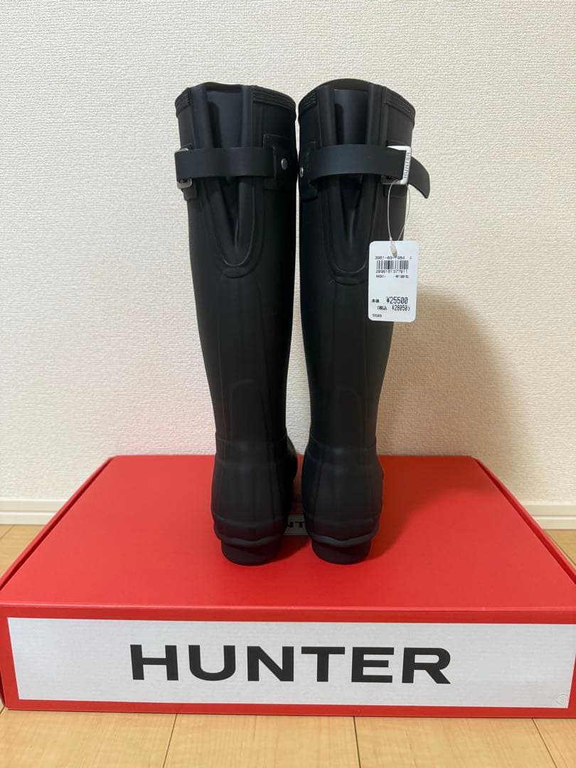 新品・未使用品　HUNTER ブラック ロングブーツ　UK5 24cm