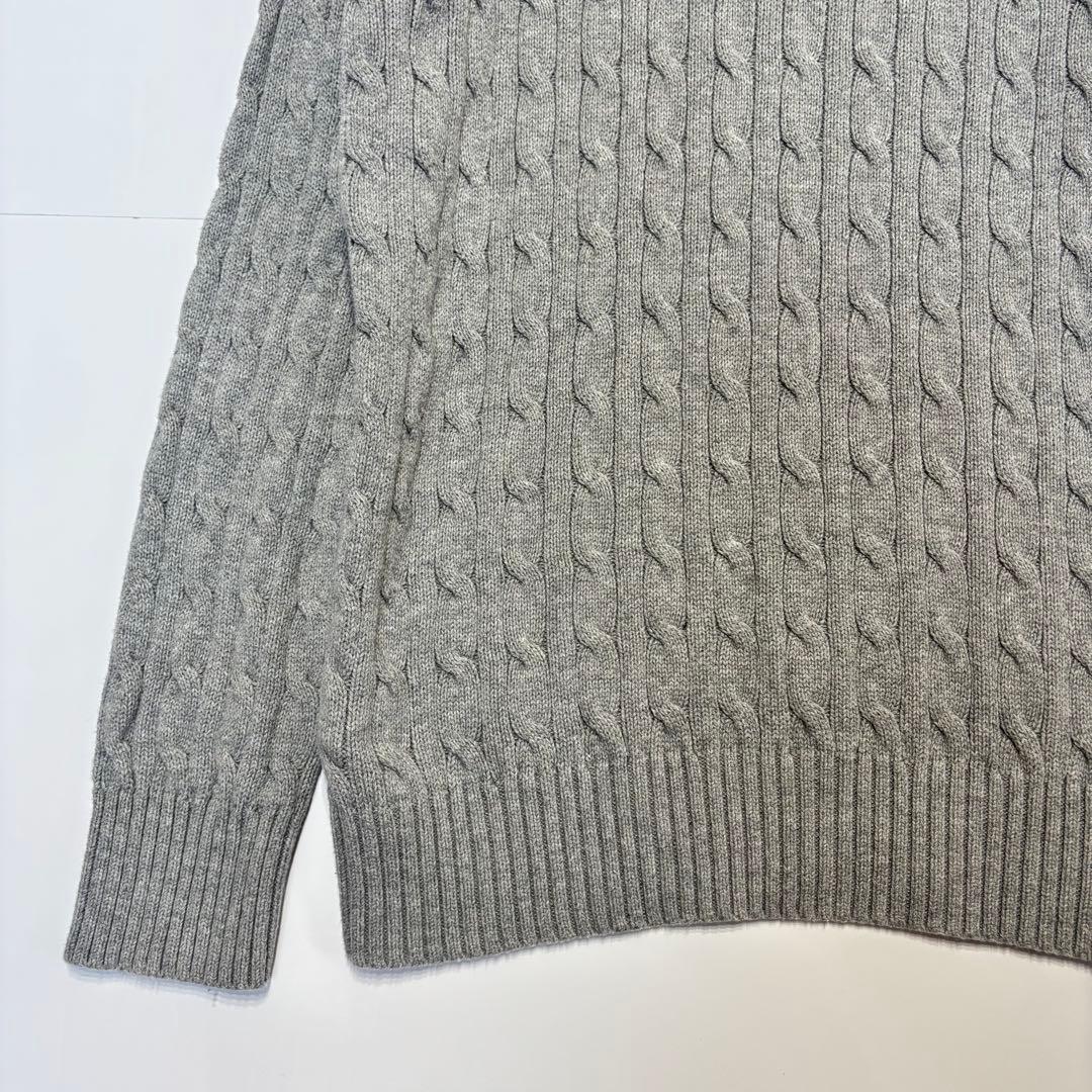 Polo Ralph Lauren グレー ケーブルニット　セーター　XL
