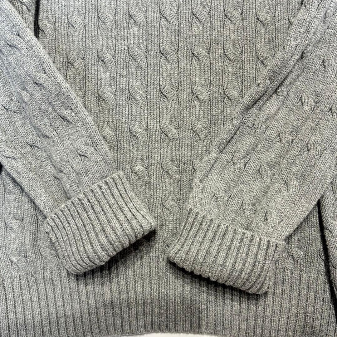 Polo Ralph Lauren グレー ケーブルニット　セーター　XL