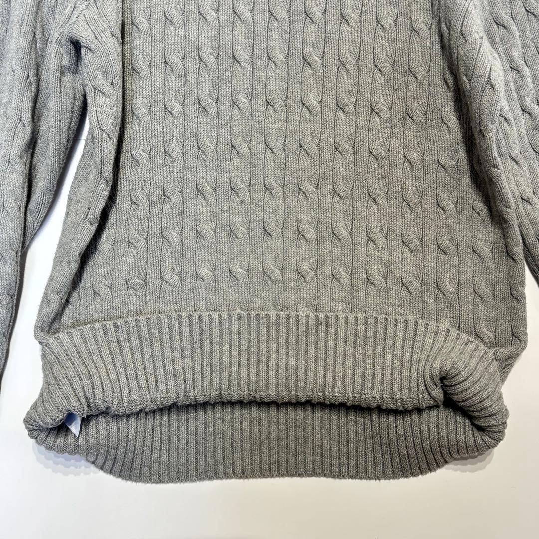 Polo Ralph Lauren グレー ケーブルニット　セーター　XL