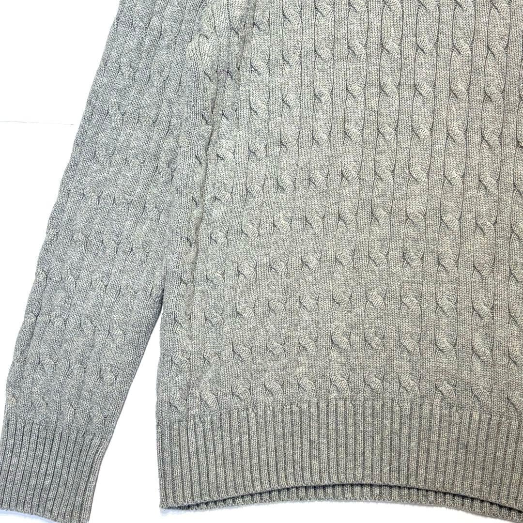 Polo Ralph Lauren グレー ケーブルニット　セーター　XL