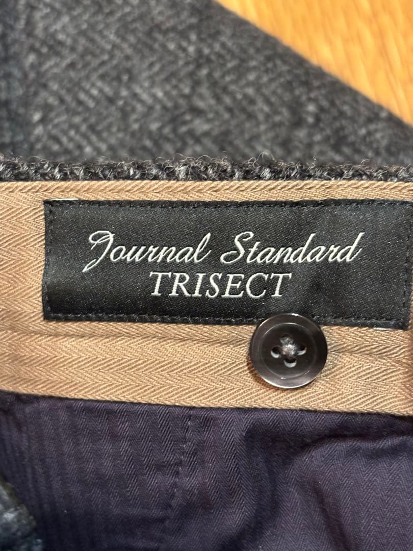 【美品】ハリスツイード×ジャーナルスタンダード　ヘリンボーン柄スラックス