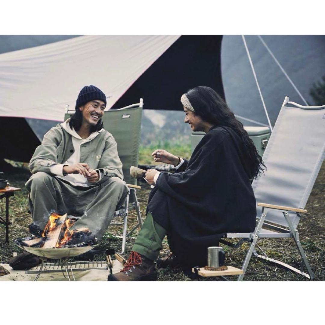 新品　コールマン フォールディングチェアワイド　グレー　2脚セット　グレー