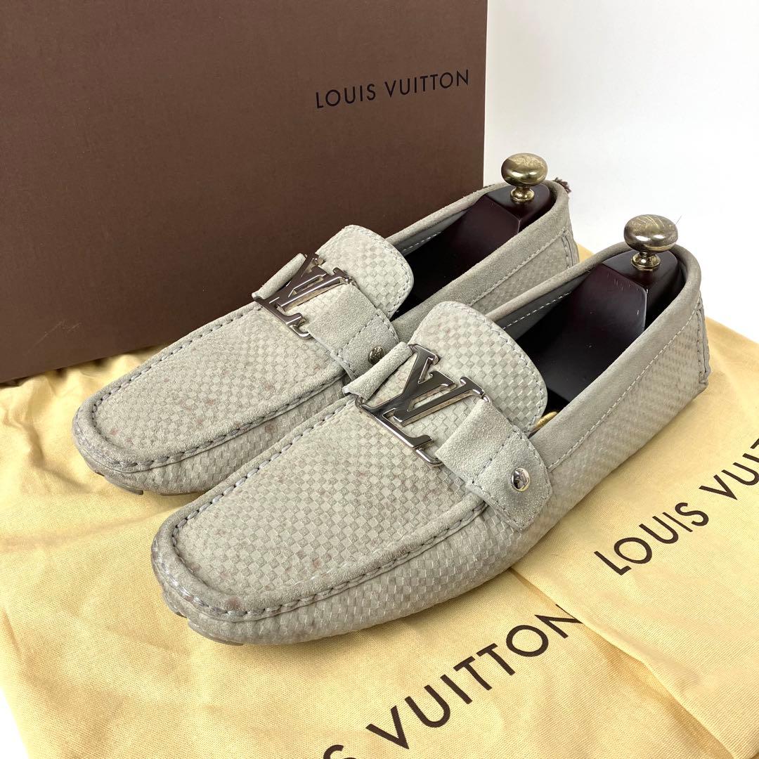 ルイヴィトン　モンテカルロ　ドライビングシューズ　LVロゴ ダミエ柄　27cm