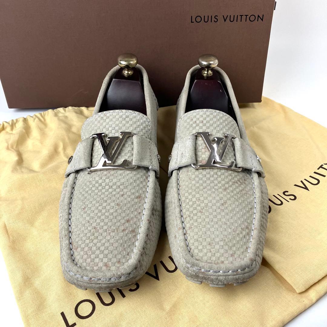 ルイヴィトン　モンテカルロ　ドライビングシューズ　LVロゴ ダミエ柄　27cm