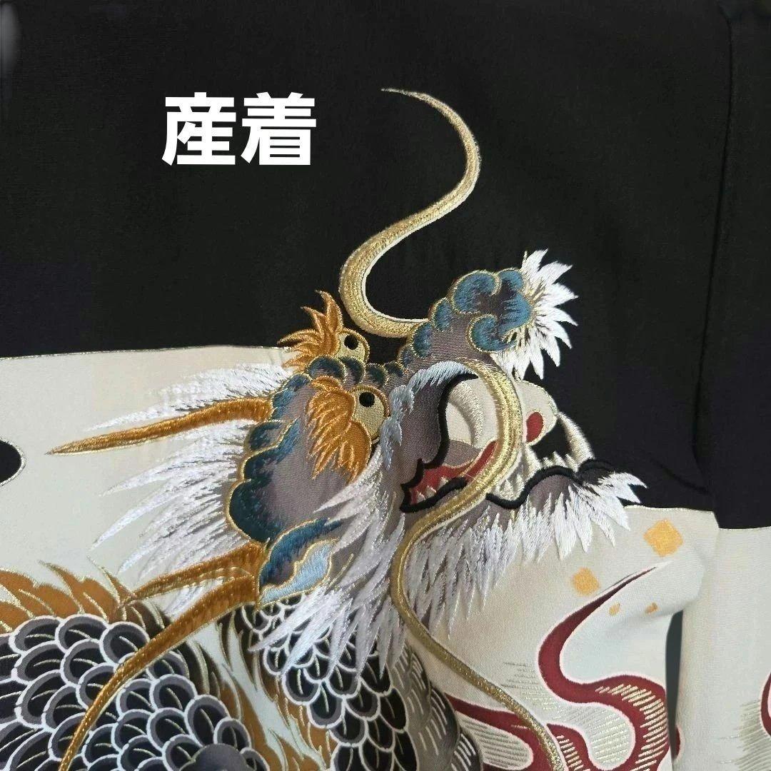 メル96656　No29　正絹　男の子お祝い着物　長襦袢付き　産着　七五三