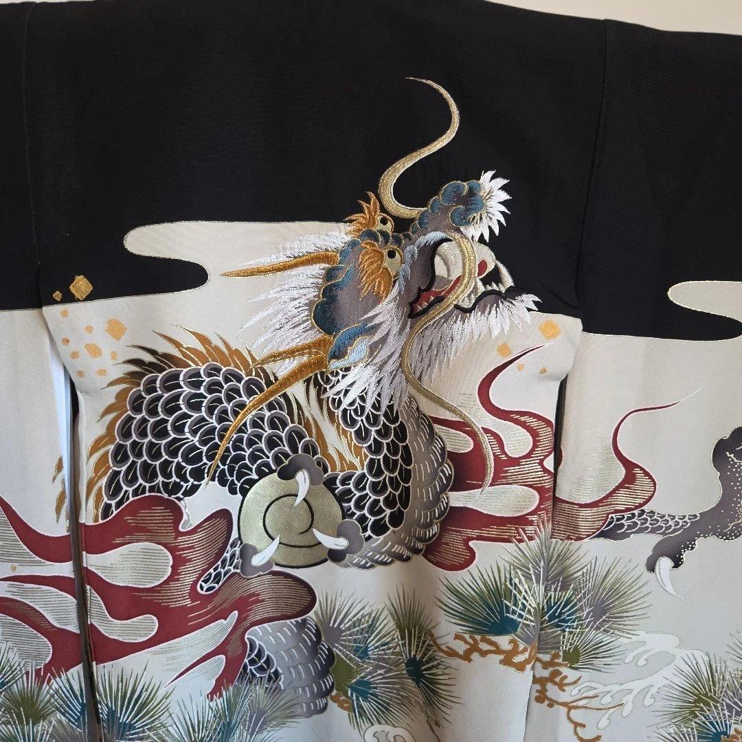 メル96656　No29　正絹　男の子お祝い着物　長襦袢付き　産着　七五三