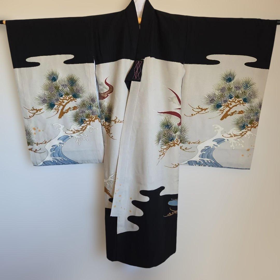 メル96656　No29　正絹　男の子お祝い着物　長襦袢付き　産着　七五三