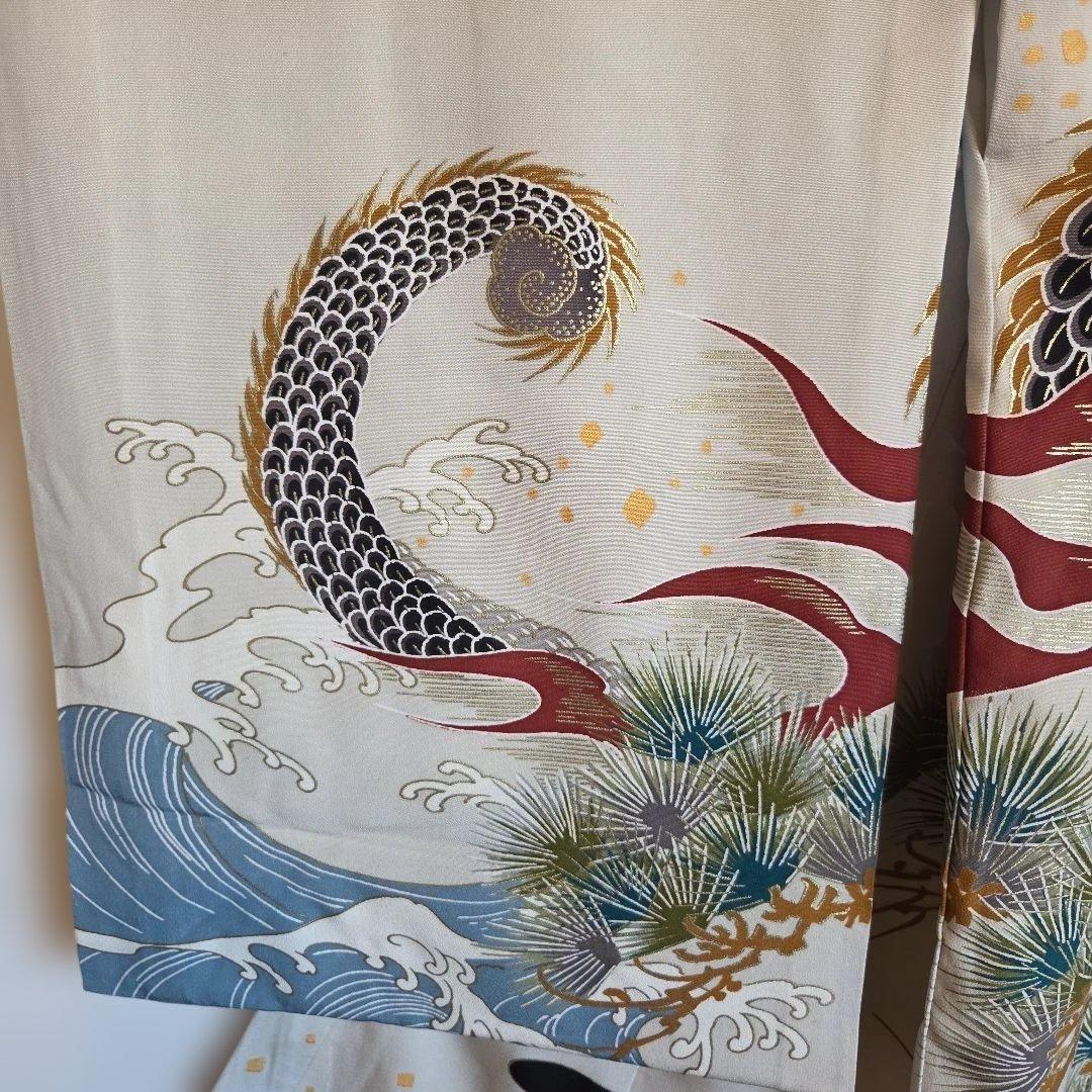 メル96656　No29　正絹　男の子お祝い着物　長襦袢付き　産着　七五三