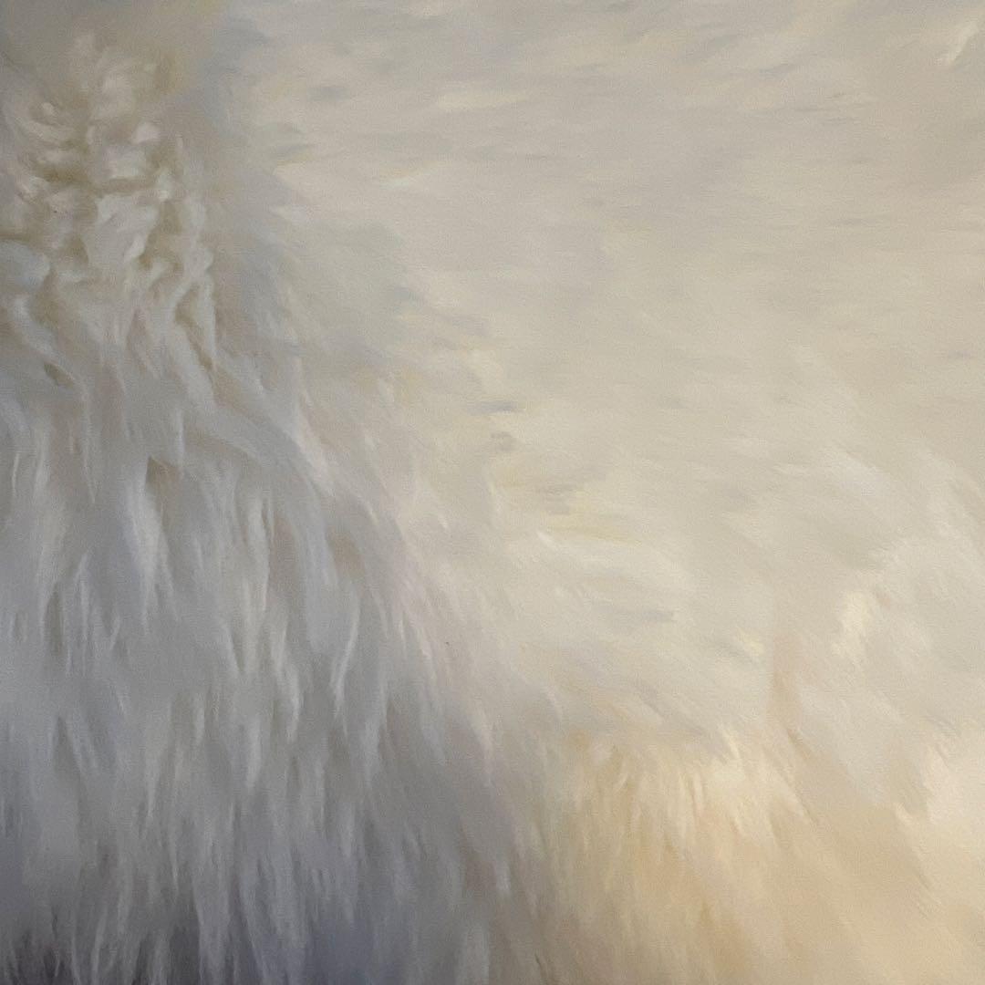 天然ムートンラグ　羊毛100% 2匹　ホワイト色　未使用　ビッグサイズ