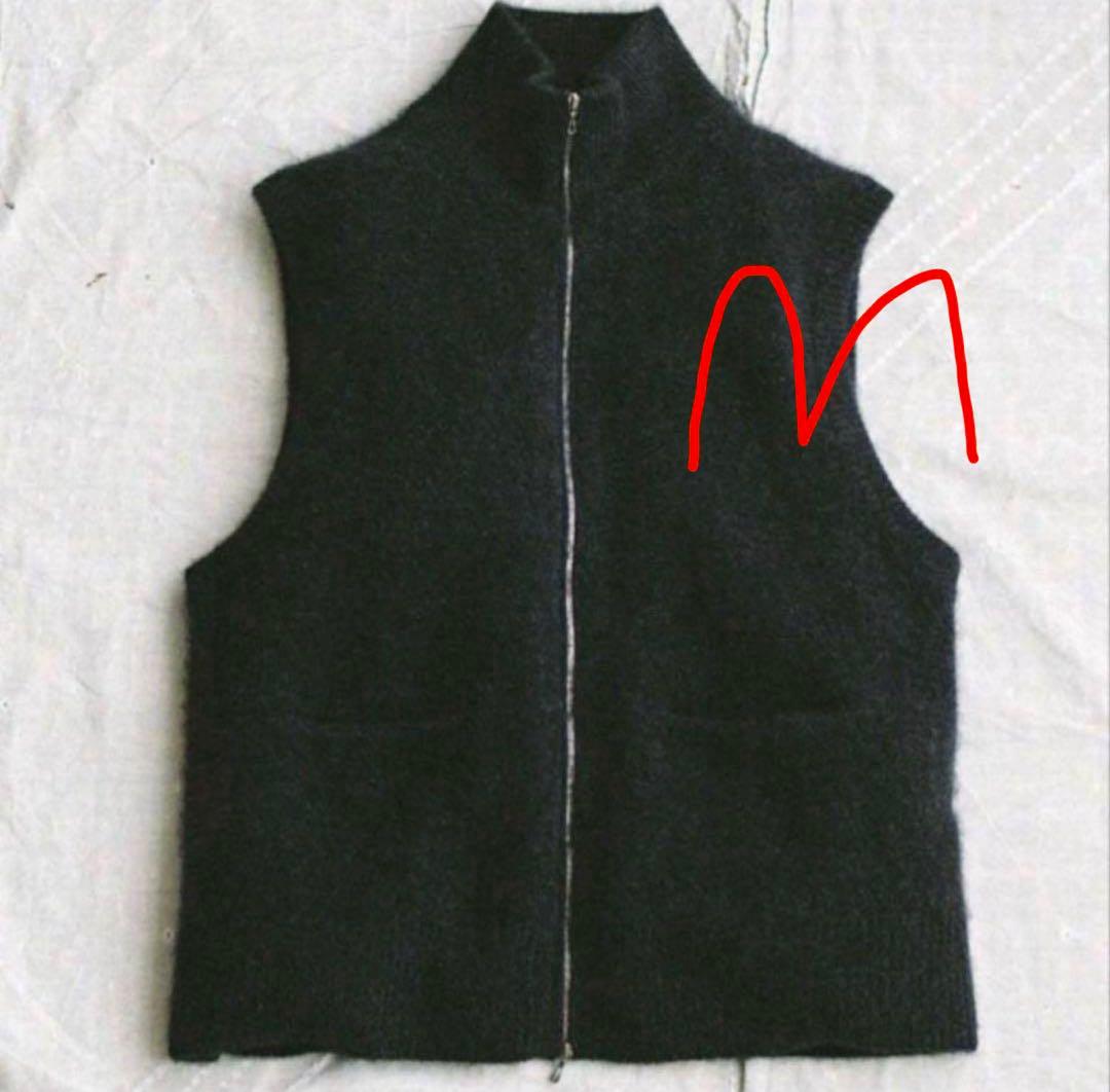 【LIDNM】CASHMERE HARD MILLED ZIP VEST 美品