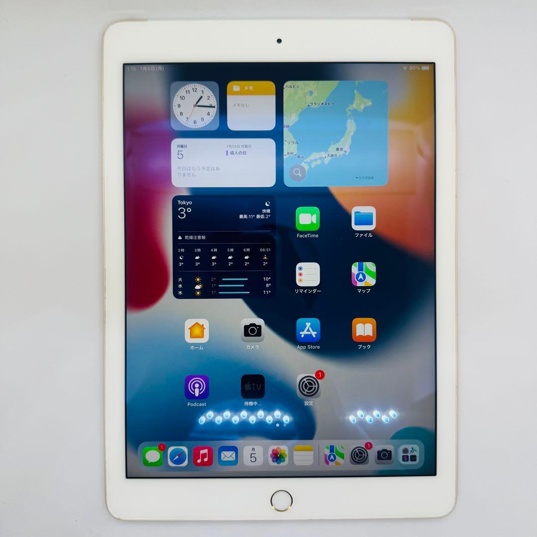 【新品バッテリー】iPadAir2 64GB本体 ゴールド au