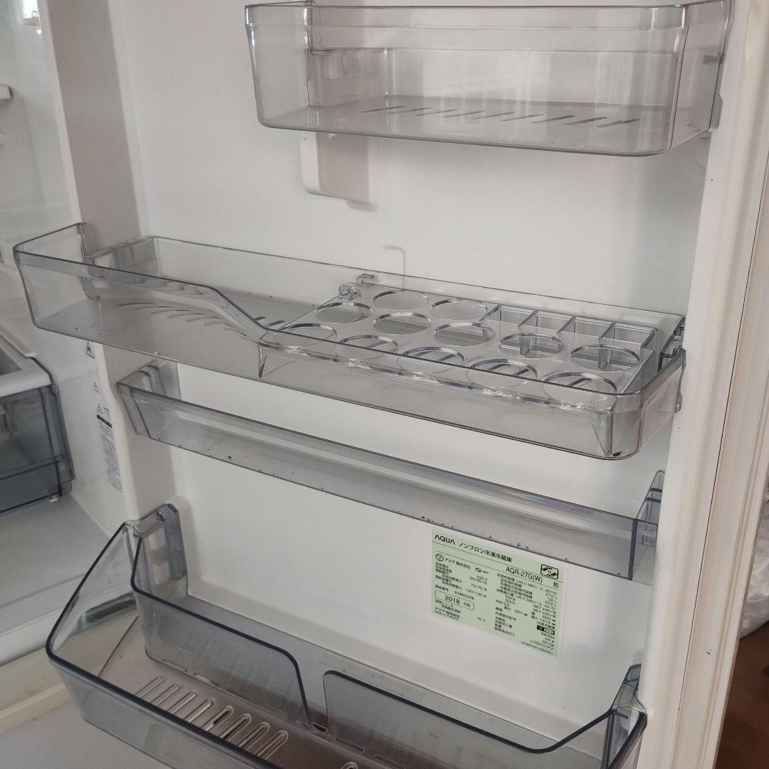 AQUA　ノンフロン冷凍冷蔵庫　3ドア　AQR-27G 2018年製　272L