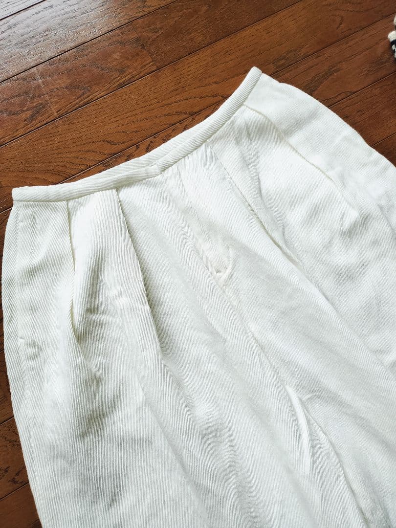 美品ゴーシュ【定価3.8万】リネンコットンカルゼタックパンツ