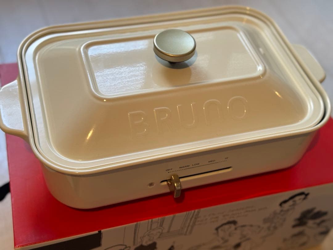 【美品】BRUNO ホットプレート/たこ焼き/鍋 ホワイト