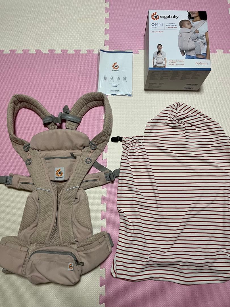 エルゴベビー オムニブリーズ 抱っこ紐 メッシュ　ベビーケープおまけ付き